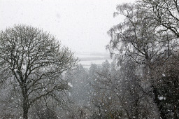 A snow scene, Capel Iwan